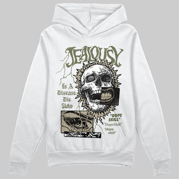 Olive Sneakers DopeSkill Hoodie Sweatshirt Jealousy Graphic Streetwear - White
