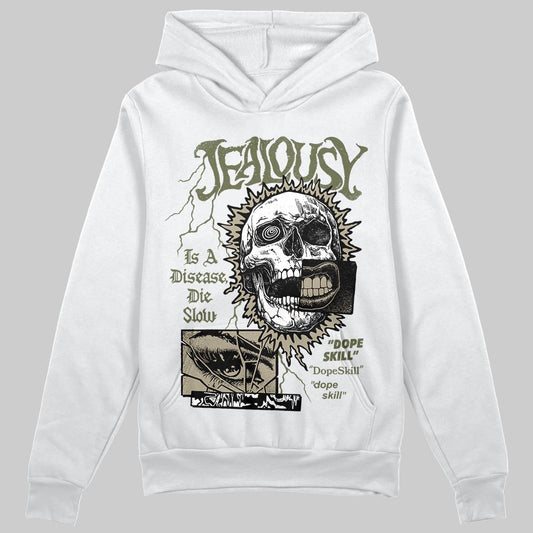 Olive Sneakers DopeSkill Hoodie Sweatshirt Jealousy Graphic Streetwear - White
