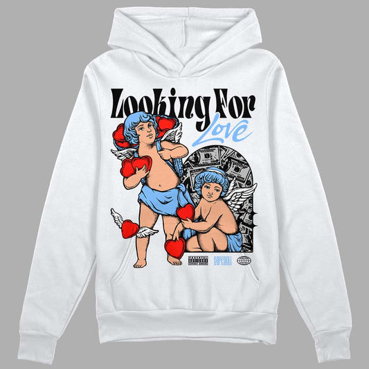 Jordan 9 Powder Blue DopeSkill Hoodie Sweatshirt Looking For Love Graphic Streetwear - White 