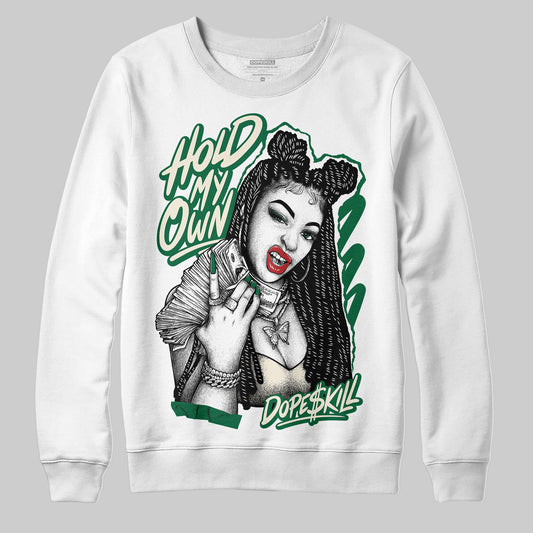 Jordan 13 GS “Pine Green” DopeSkill Sweatshirt New H.M.O Graphic Streetwear - White