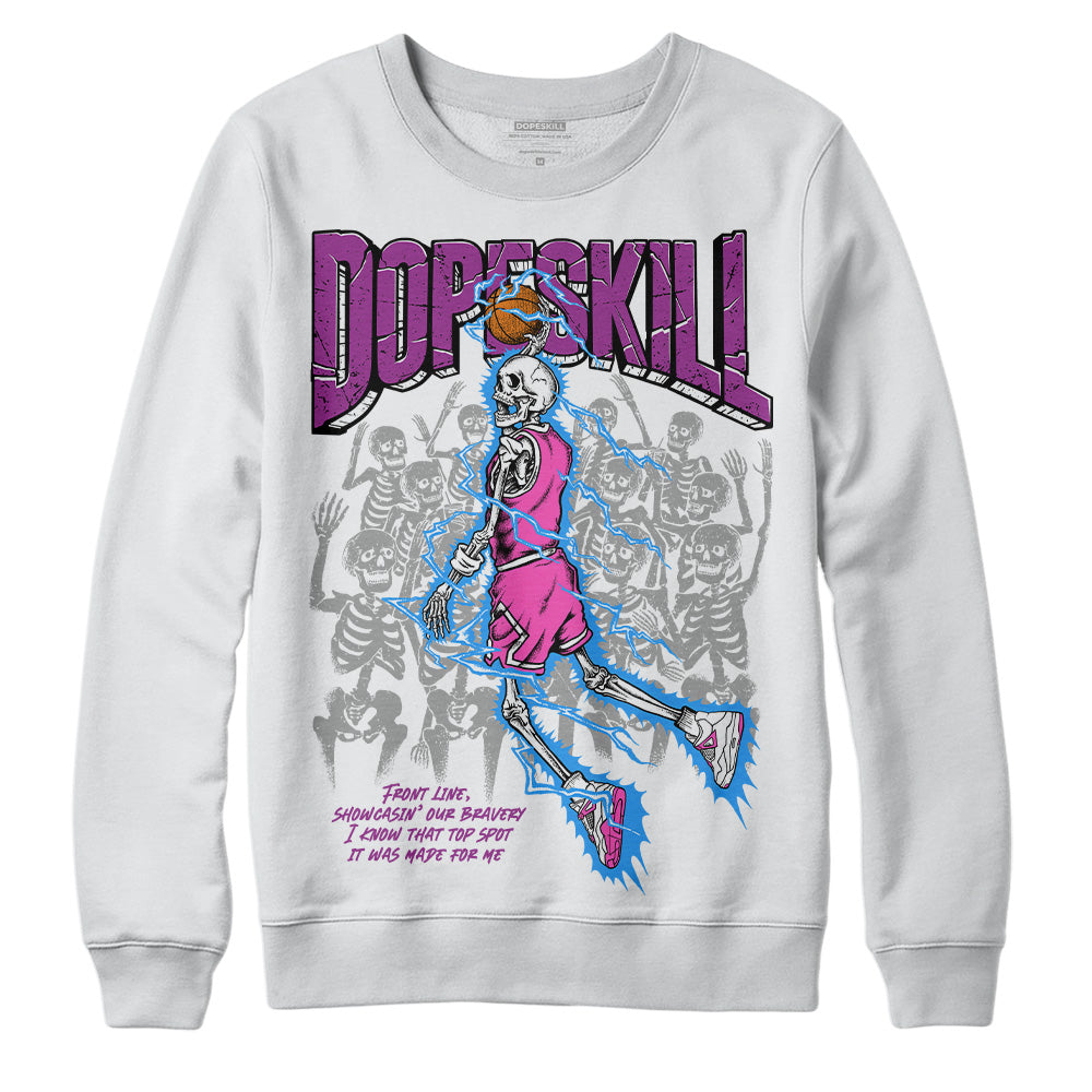 Jordan 4 GS “Hyper Violet” DopeSkill Sweatshirt Thunder Dunk Graphic Streetwear - White