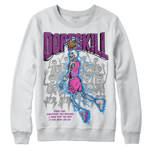 Jordan 4 GS “Hyper Violet” DopeSkill Sweatshirt Thunder Dunk Graphic Streetwear - White