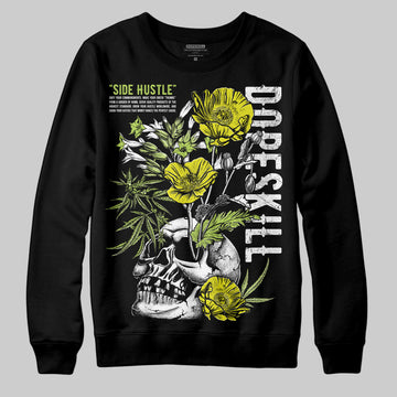 Jordan 13 Retro Bright Cactus DopeSkill Sweatshirt Side Hustle Graphic Streetwear - Black