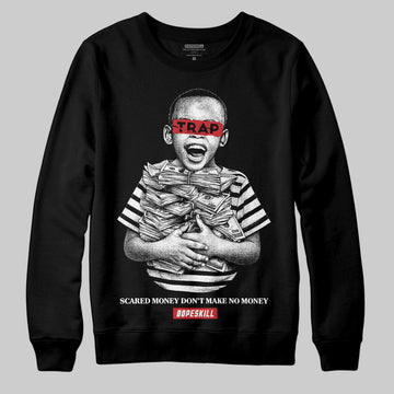 Black and White Sneakers DopeSkill Sweatshirt Scared Money Don't Make No Money Graphic Streetwear - Black