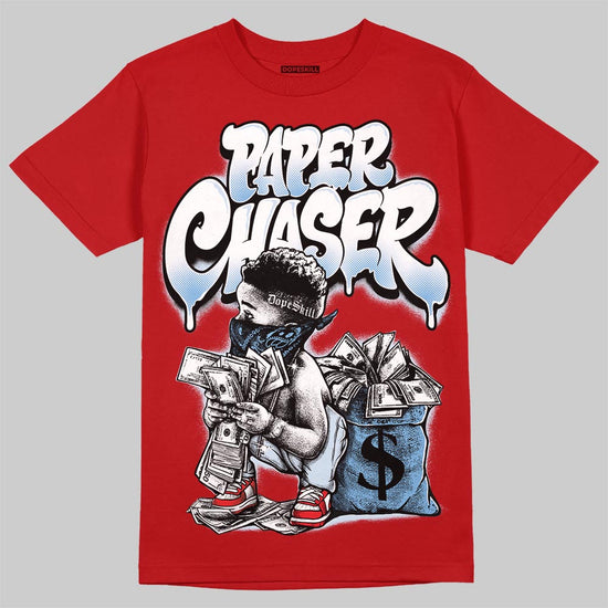 Jordan 11 Retro Cherry DopeSkill T-Shirt Paper Chaser Boy Graphic Streetwear - Red