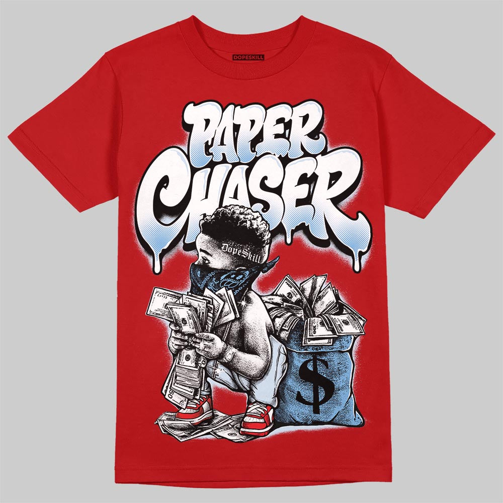 Jordan 11 Retro Cherry DopeSkill T-Shirt Paper Chaser Boy Graphic Streetwear - Red