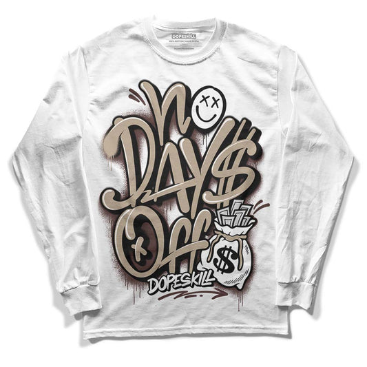 Jordan 1 High OG “Latte” DopeSkill Long Sleeve T-Shirt No Days Off Graphic Streetwear - White