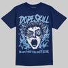 University Blue Sneakers DopeSkill T-Shirt Root of Evil Graphic Streetwear - Navy