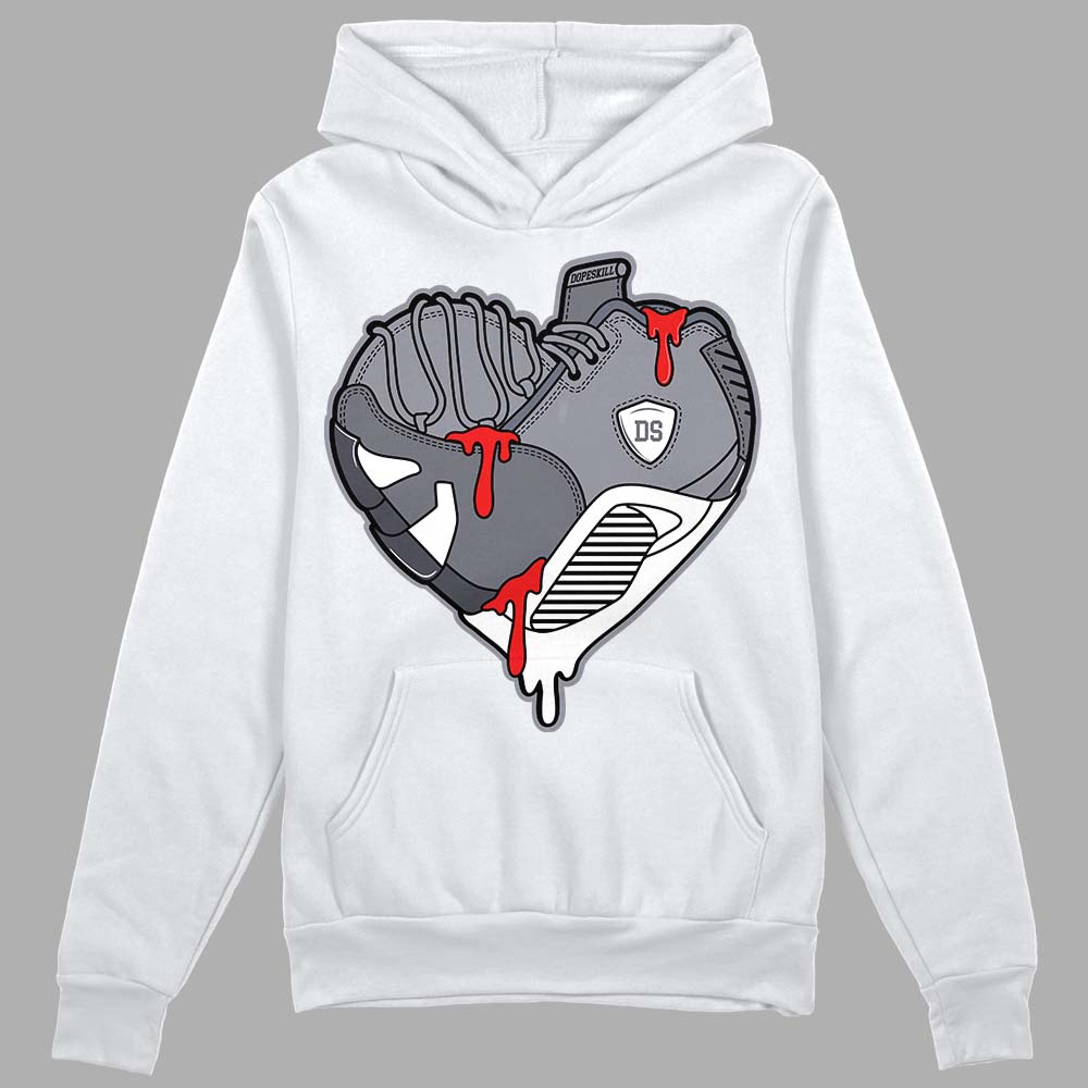 Jordan 14 Retro 'Stealth' DopeSkill Hoodie Sweatshirt Heart Jordan 14 Graphic Streetwear - White