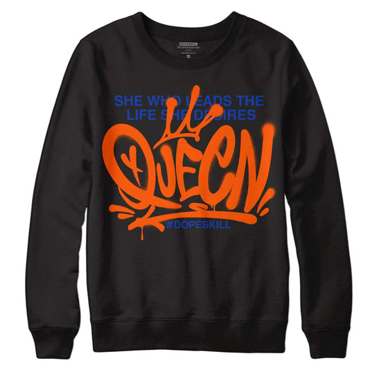 Dunk Low Futura Orange Blaze DopeSkill Sweatshirt Queen Graphic Streetwear - Black