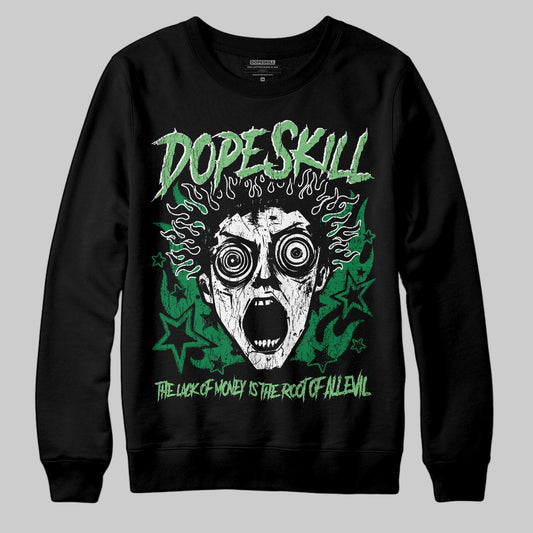Green Sneakers DopeSkill Sweatshirt Root of Evil Graphic Streetwear - black