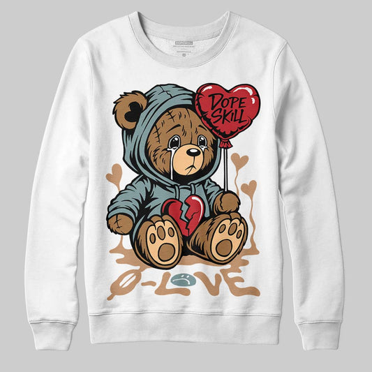 Nike Air Max 1 Low Poly “Adventure” DopeSkill Sweatshirt Broken Bear Graphic Streetwear - White