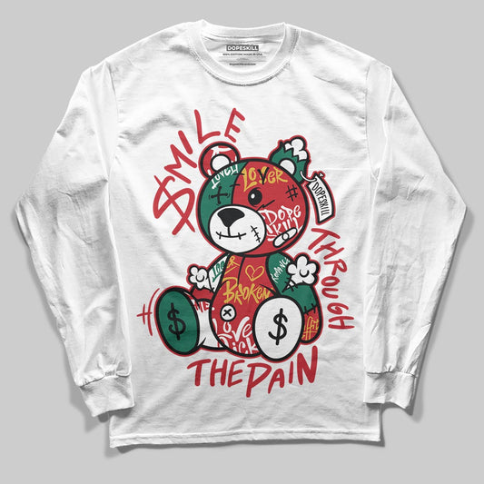 Jordan 3 Mexico 'El Vuelo' DopeSkill Long Sleeve T-Shirt Smile Through The Pain Graphic Streetwear - White 