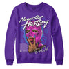 PURPLE  Sneakers DopeSkill Purple  Sweatshirt Never Stop Hustling Graphic Streetwear 