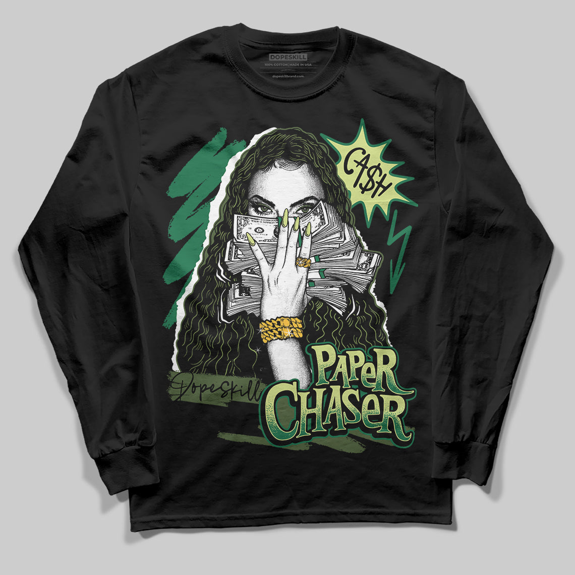 Foamposite Pro 'Pine Green' DopeSkill Long Sleeve T-Shirt NPC Graphic Streetwear - Black