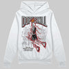 Jordan 14 Retro ‘Black Toe’ DopeSkill Hoodie Sweatshirt Thunder Dunk Graphic Streetwear - White