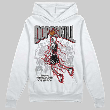 Jordan 14 Retro ‘Black Toe’ DopeSkill Hoodie Sweatshirt Thunder Dunk Graphic Streetwear - White