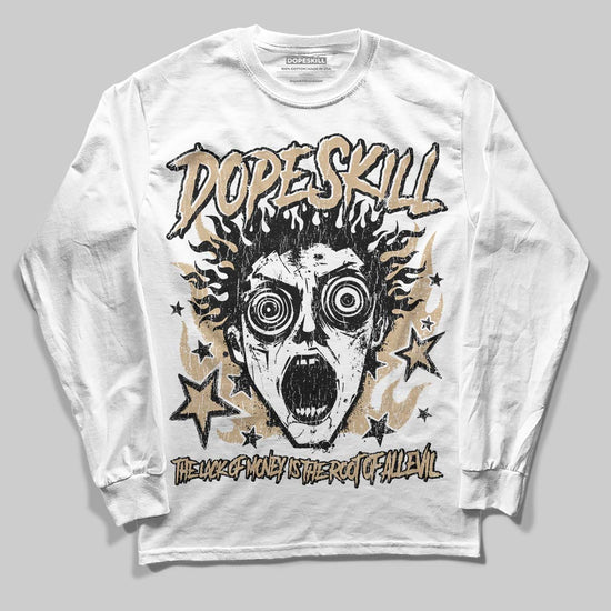TAN Sneakers DopeSkill Long Sleeve T-Shirt Root of Evil Graphic Streetwear - White