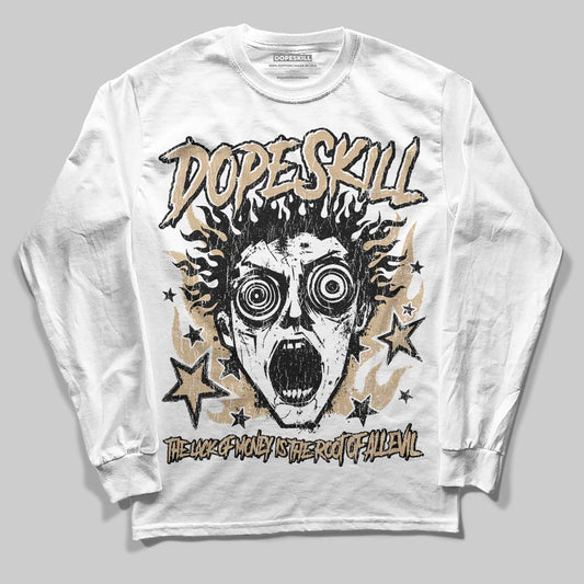 TAN Sneakers DopeSkill Long Sleeve T-Shirt Root of Evil Graphic Streetwear - White