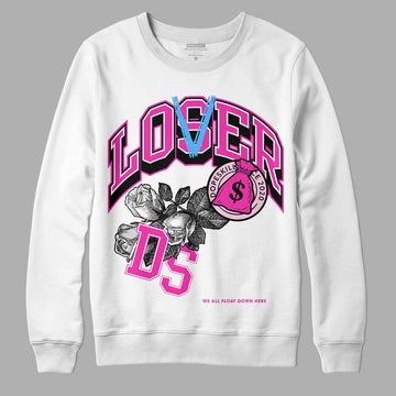 Pink Sneakers DopeSkill Sweatshirt Loser Lover Graphic Streetwear - White