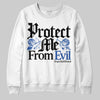 Awake NY x Jordan 5 Retro 'Black Racer Blue' DopeSkill Sweatshirt Protect Me From Evil Graphic Streetwear  White