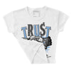 University Blue 5s DopeSkill Women's Crop Top Trust No One Graphic