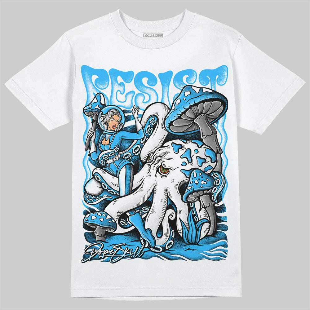 Jordan 1 High Retro OG “University Blue” DopeSkill T-Shirt Resist Graphic Streetwear - White