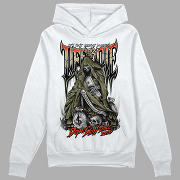 Olive Sneakers DopeSkill Hoodie Sweatshirt Life or Die Graphic Streetwear - White