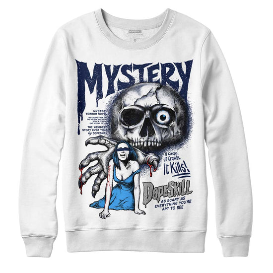 Jordan Spiz’ike Low “White/Obsidian” DopeSkill Sweatshirt Mystery Ghostly Grasp Graphic Streetwear - White