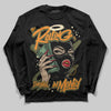Olive Sneakers DopeSkill Long Sleeve T-Shirt Rolling in Money Graphic Streetwear - Black