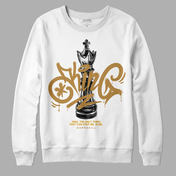 Jordan 13 Wheat 2023 DopeSkill Sweatshirt King Chess Graphic Streetwear - White 