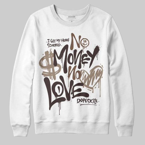 SoleFly x Air Jordan 12 Retro SP 'Cafecito/Baroque Brown' DopeSkill Sweatshirt No Money No Love Typo Graphic Streetwear - White