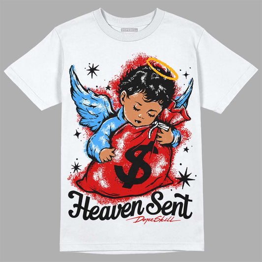 Jordan 1 Low OG “Black Toe” DopeSkill T-Shirt Heaven Sent Graphic Streetwear - White