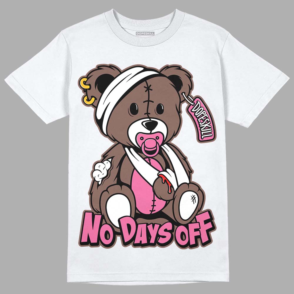 Dunk Low Smokey Mauve Playful Pink DopeSkill T-Shirt Hurt Bear Graphic Streetwear - White