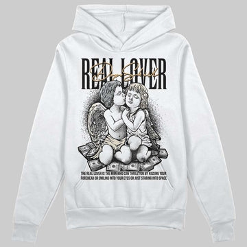 Jordan 5 Retro Reverse Metallic DopeSkill Hoodie Sweatshirt Real Lover Graphic Streetwear - White