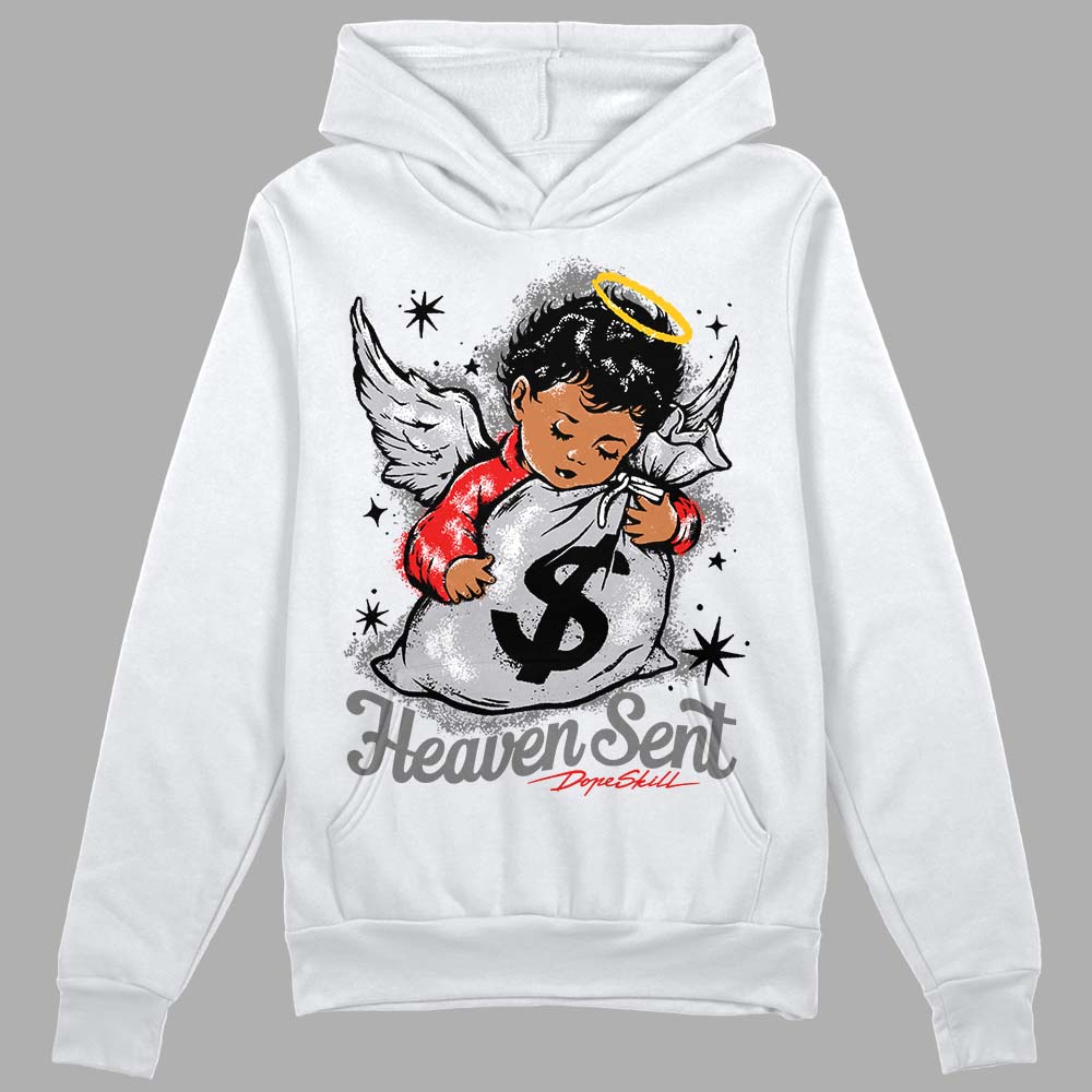 Grey Sneakers DopeSkill Hoodie Sweatshirt Heaven Sent Graphic Streetwear - White