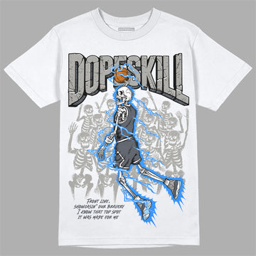 Jordan 11 Cool Grey DopeSkill T-Shirt Thunder Dunk Graphic Streetwear - White 