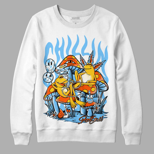 Dunk Low Futura University Blue DopeSkill Sweatshirt Chillin Graphic Streetwear - White