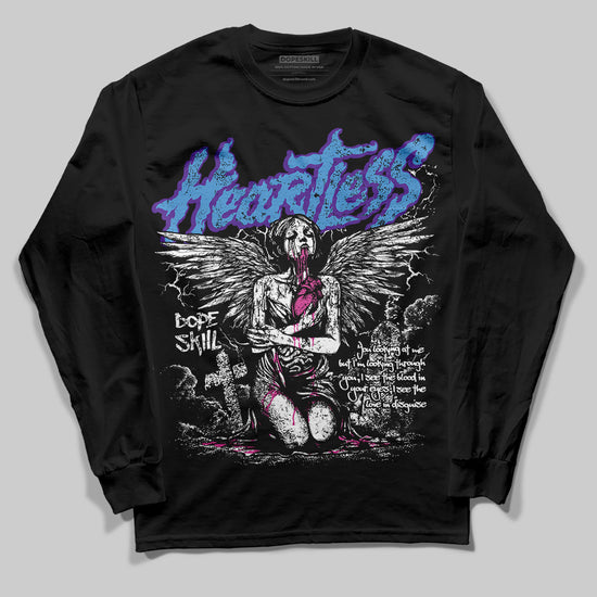 PURPLE Sneakers DopeSkill Long Sleeve T-Shirt Heartless Graphic Streetwear - Black