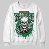 Nike SB x Jordan 4 “Pine Green” DopeSkill Sweatshirt Trapped Halloween Graphic Streetwear - White