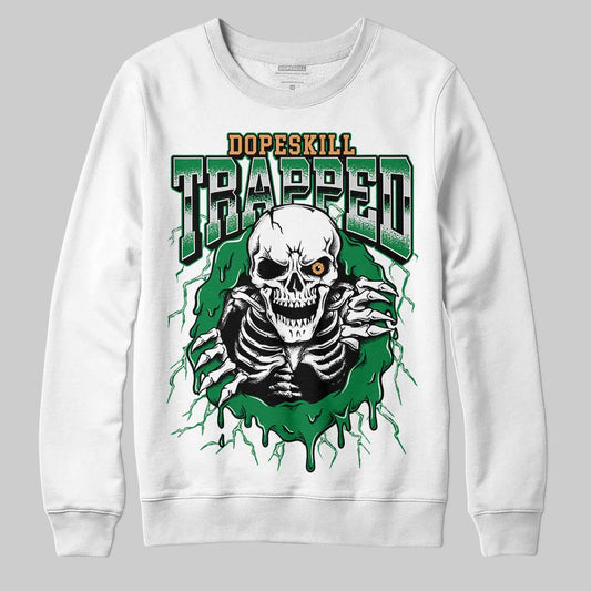 Nike SB x Jordan 4 “Pine Green” DopeSkill Sweatshirt Trapped Halloween Graphic Streetwear - White