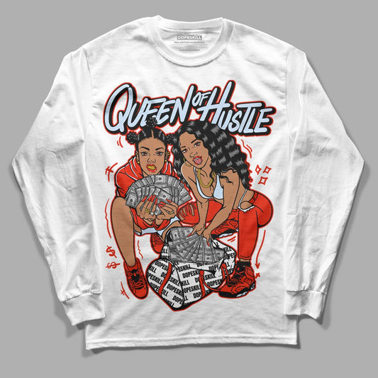 Jordan 6 Retro Toro Bravo DopeSkill Long Sleeve T-Shirt Queen Of Hustle Graphic Streetwear - White