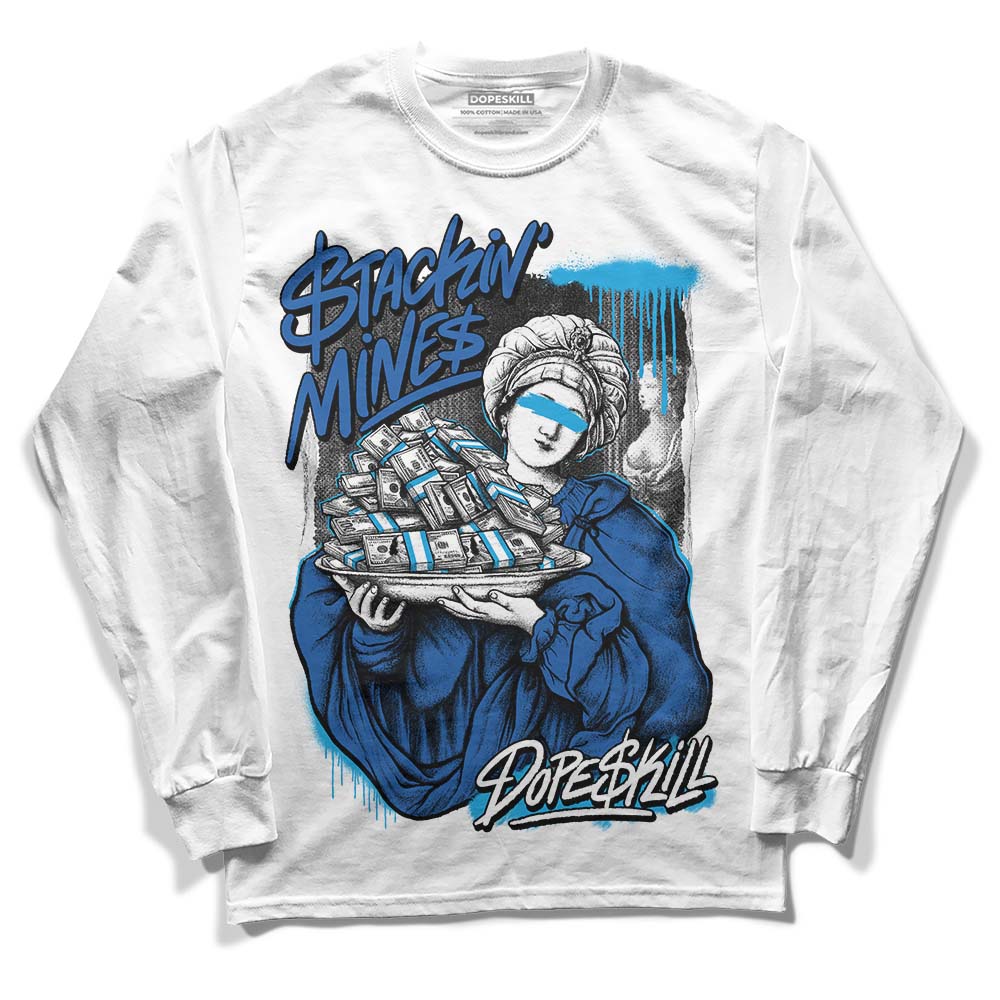 Jordan 11 Low “Space Jam” DopeSkill Long Sleeve T-Shirt Stackin Mines Graphic Streetwear - White