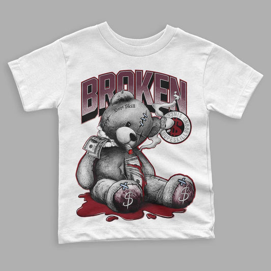 Jordan 5 Retro Burgundy (2023) DopeSkill Toddler Kids T-shirt Sick Bear Graphic Streetwear - White