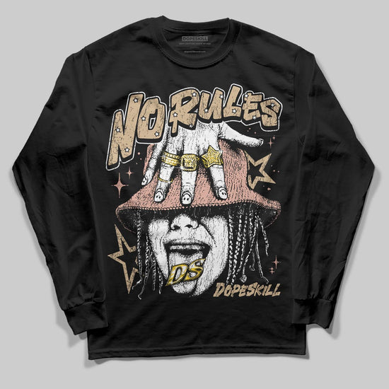 TAN Sneakers DopeSkill Long Sleeve T-Shirt No Rules Graphic Streetwear - Black