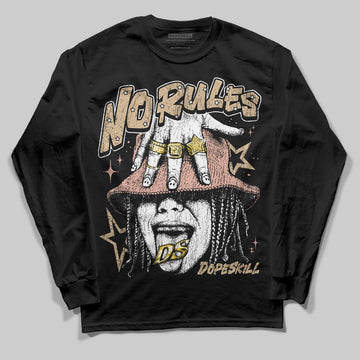 TAN Sneakers DopeSkill Long Sleeve T-Shirt No Rules Graphic Streetwear - Black