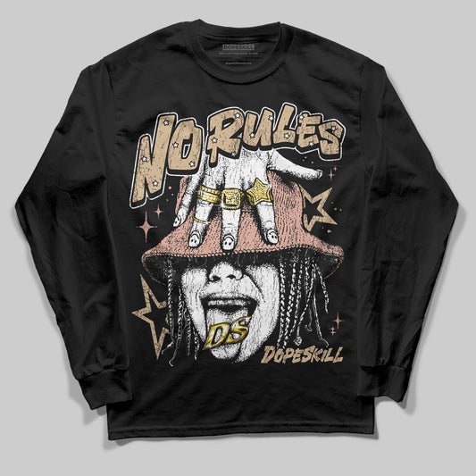 TAN Sneakers DopeSkill Long Sleeve T-Shirt No Rules Graphic Streetwear - Black