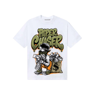 Olive Sneakers DopeSkill T-Shirt Paper Chaser Boy Graphic Streetwear - White