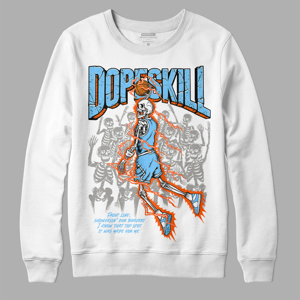 Dunk Low Futura University Blue  DopeSkill Sweatshirt Thunder Dunk Graphic Streetwear - White 