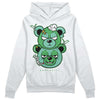 Jordan 1 High OG Green Glow DopeSkill Hoodie Sweatshirt New Double Bear Graphic Streetwear - White